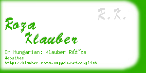 roza klauber business card